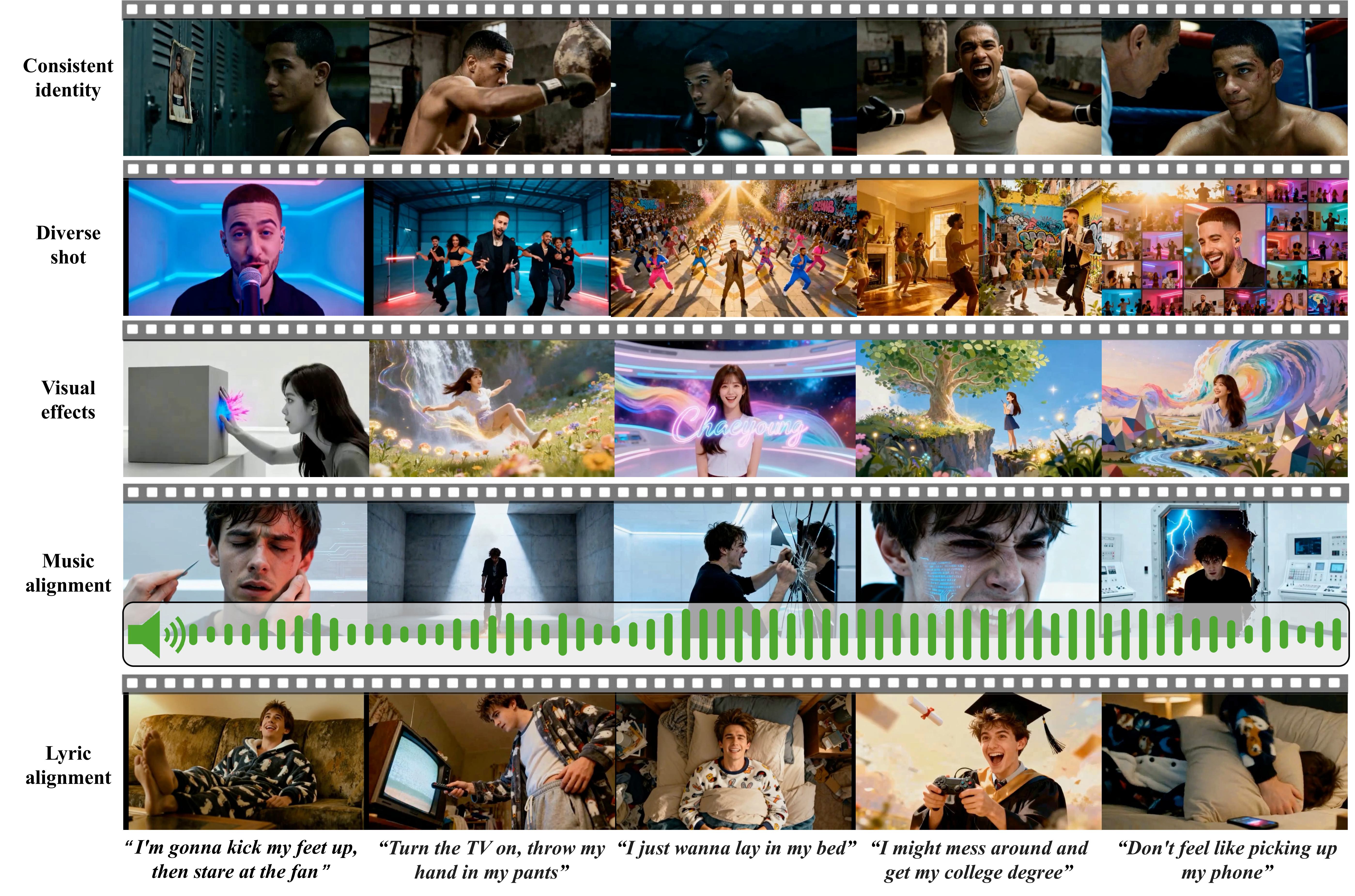 AutoMV qualitative results montage